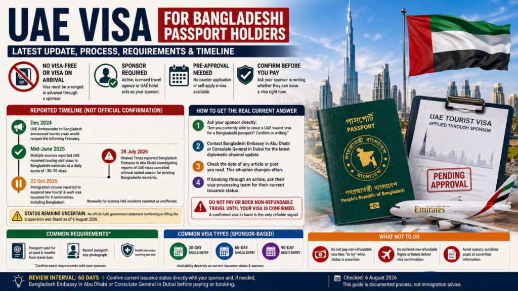 UAE Tourist Visa for Bangladeshis