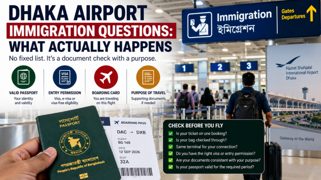 Dhaka Airport Immigration Questions